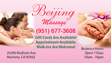 Spa BC003 Massage Business Card Front